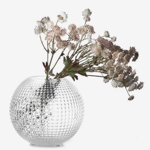 Polka Dot Round Orb Flora Vase